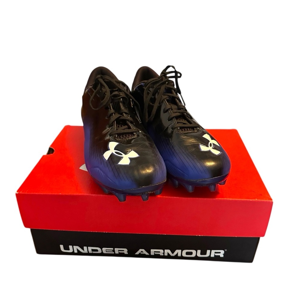 Under Armour Men's Black and Blue Soccer Cleats